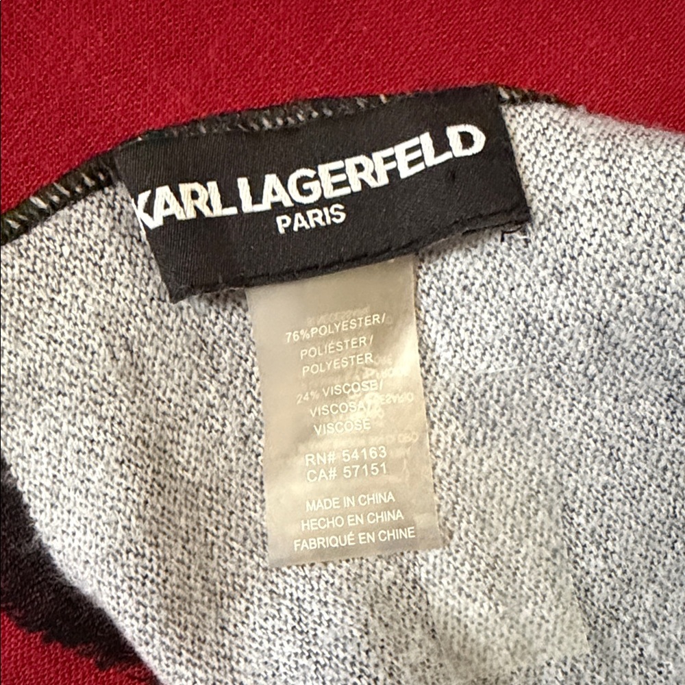 Karl Lagerfeld Black Scarf - Picture 3 of 6